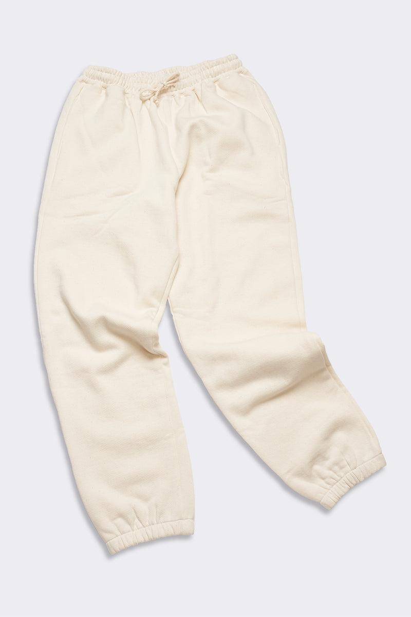 Men's Organic Heavyweight Fleece Sweatpants in Natural Product Image