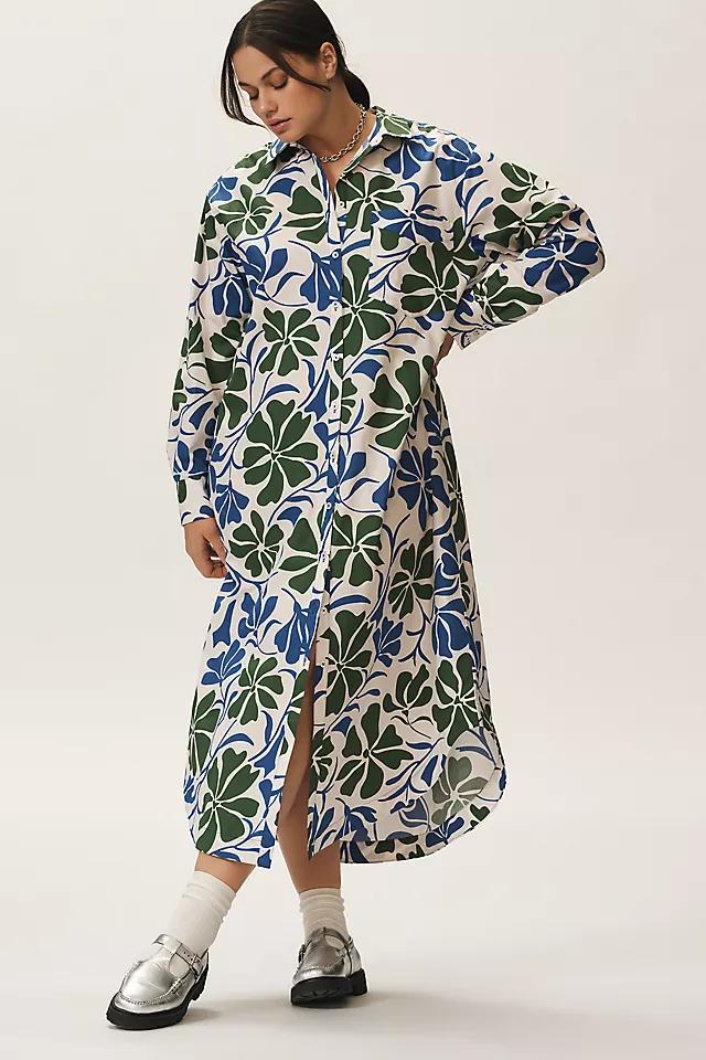 The Soren Long-Sleeve Shirt Dress by Maeve Product Image