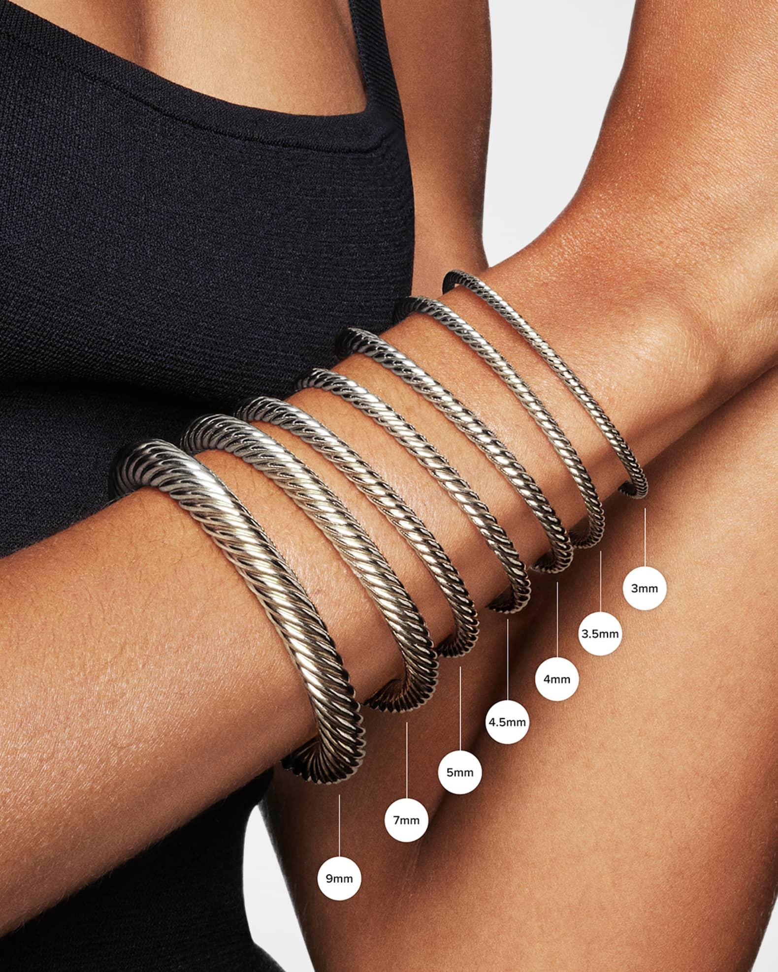 Cable Flex Center Station X Bracelet with Diamonds in Silver, 4mm Product Image