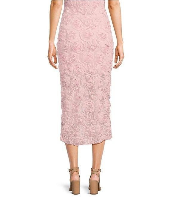 Evolutionary Rosette Printed Mid Rise Coordinating Midi Skirt Product Image