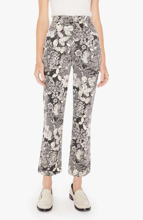 Womens The Hustler Floral Flared Ankle Jeans Product Image