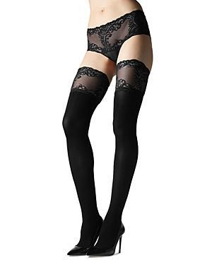 Natori Feathers Opaque Thigh Highs Product Image
