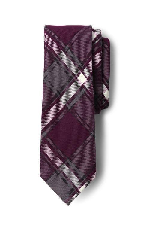 Men's Lands' End Plaid To Be Tied Tie, Clear Blue Plaid Product Image