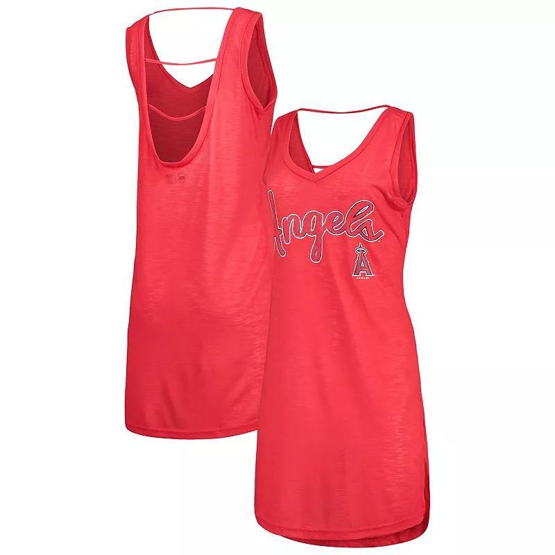 Womens G-III 4Her by Carl Banks Heathered Los Angeles Angels Swim Cover-Up Dress Product Image