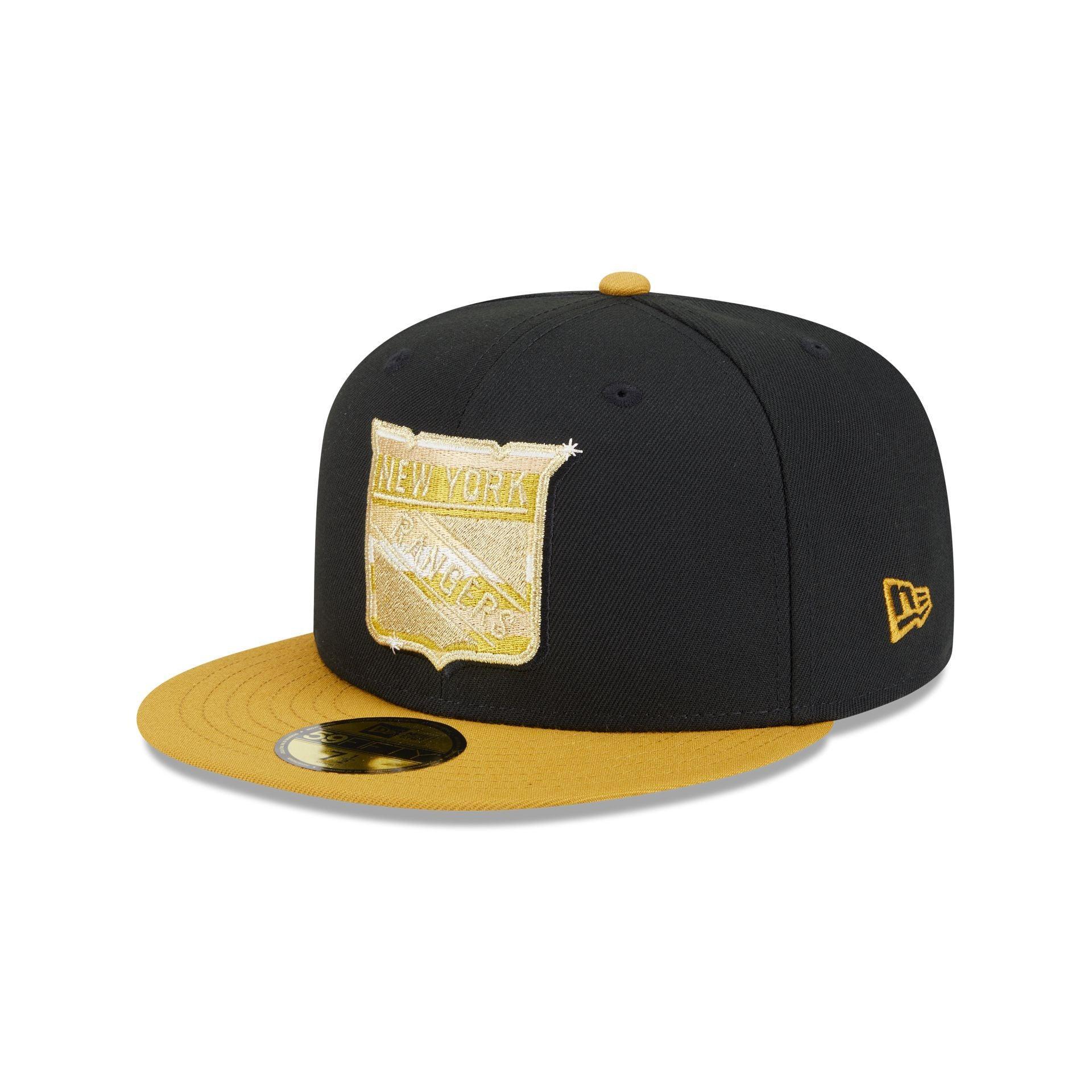 New York Rangers Metallic Gold Logo 59FIFTY Fitted Hat Male Product Image