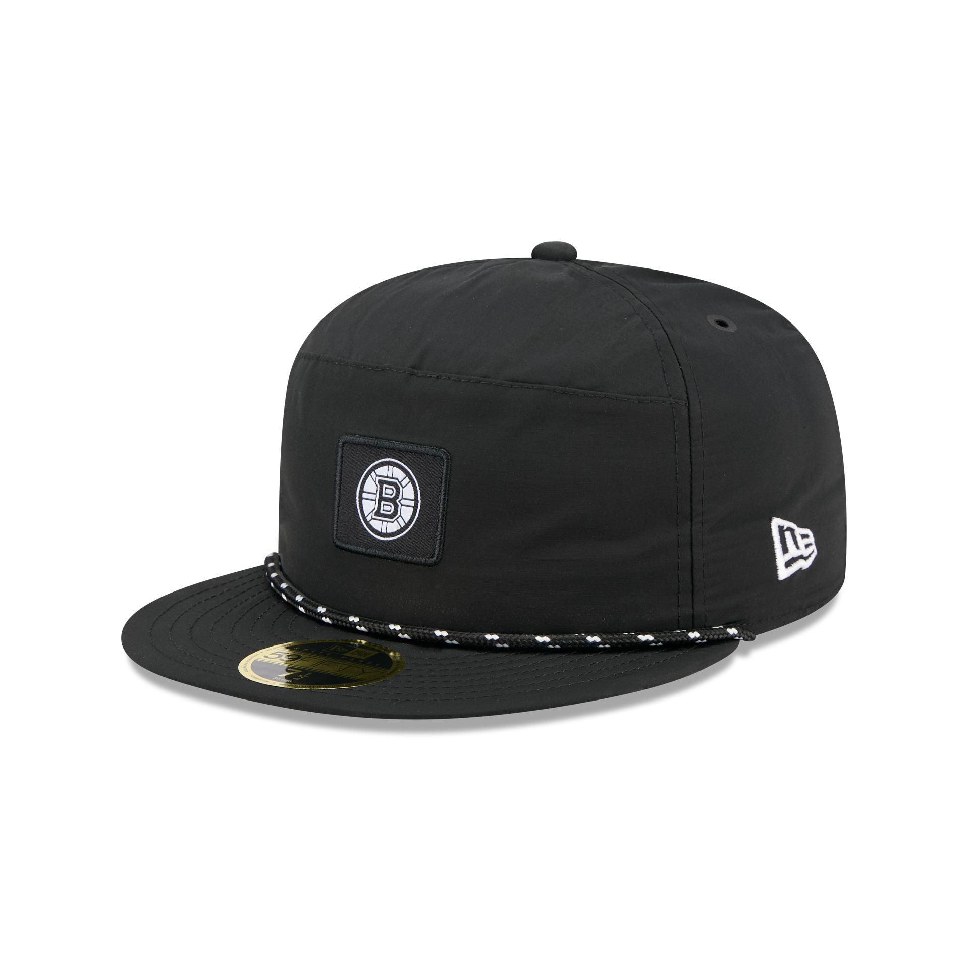 Atlanta Braves Black and White Basic 59FIFTY Fitted Hat Male Product Image