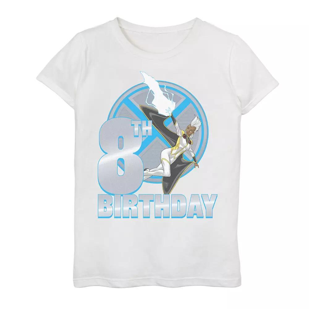 Girls 7-16 Marvel X-Men Storm 8th Birthday Badge Graphic Tee, Girl's, Size: Medium, White Product Image