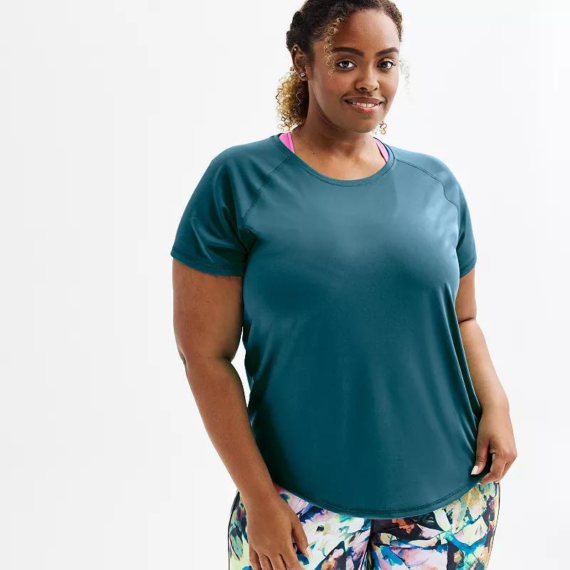 Plus Size Tek Gear® Dry Tek Short Sleeve Tee, Women's, Size: 4XL, Blue Crayon Product Image