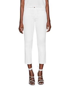 Frame Le High Rise Straight Ankle Jeans in Blanc Product Image
