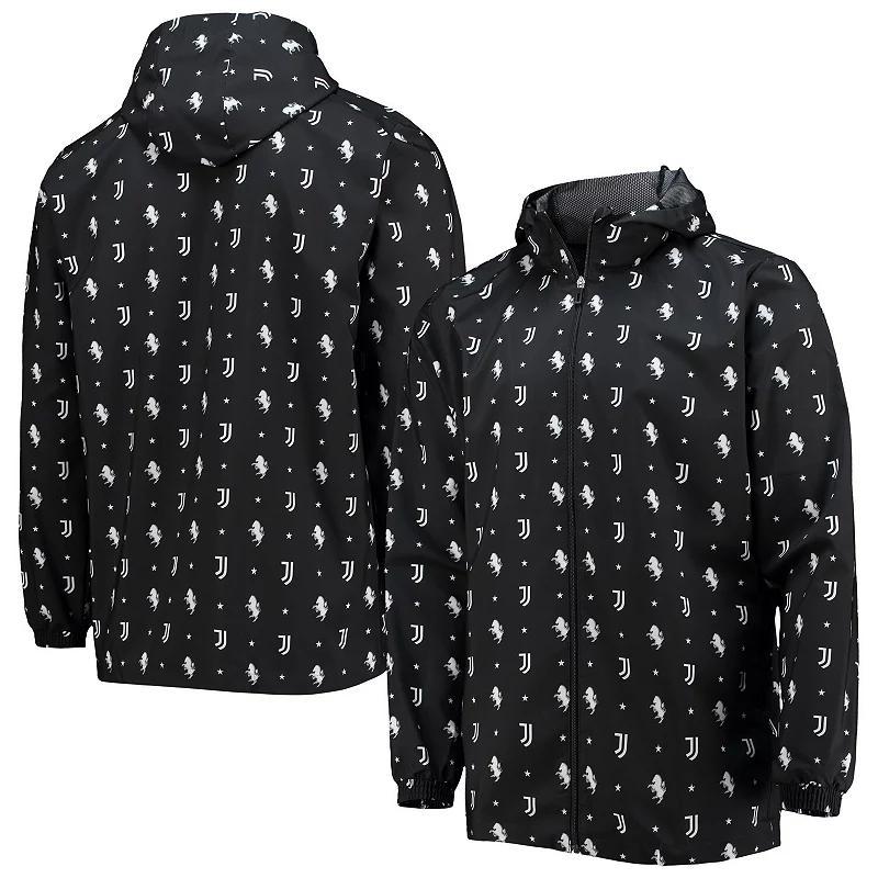 Mens adidas Black Juventus AEROREADY Full-Zip Hoodie Windbreaker Jacket Product Image