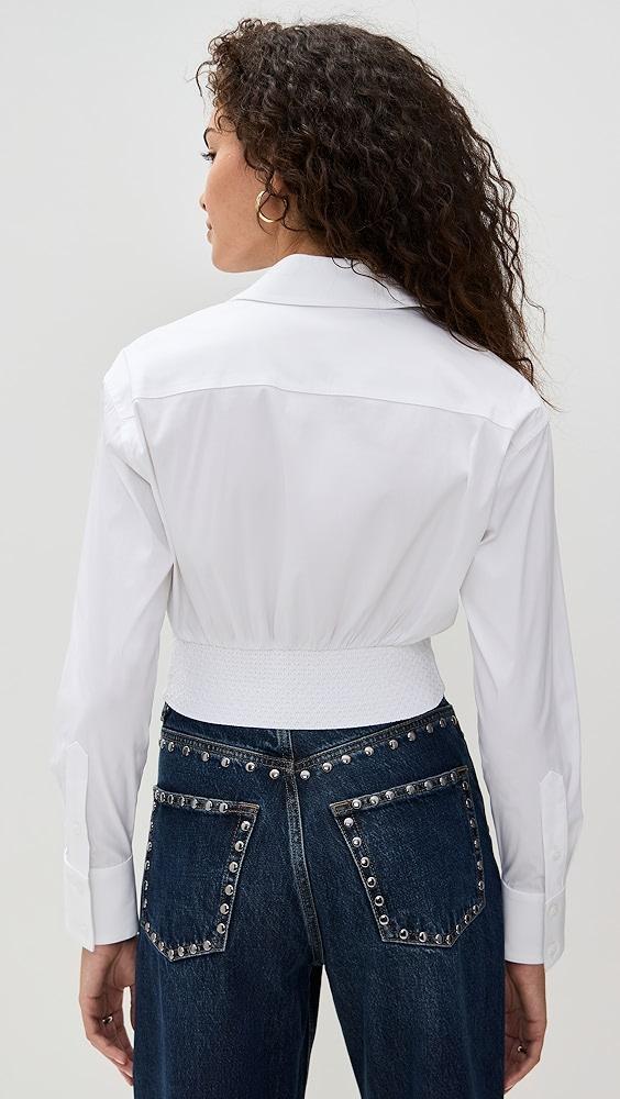 alice + olivia Edie Corset Button Down | Shopbop Product Image