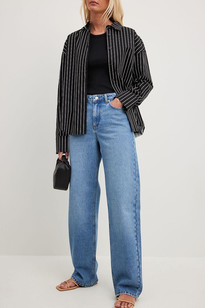 Straight Mid Waist Jeans Product Image
