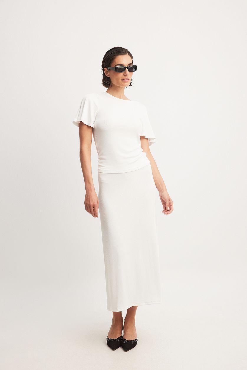 Soft Rib Midi Skirt Product Image