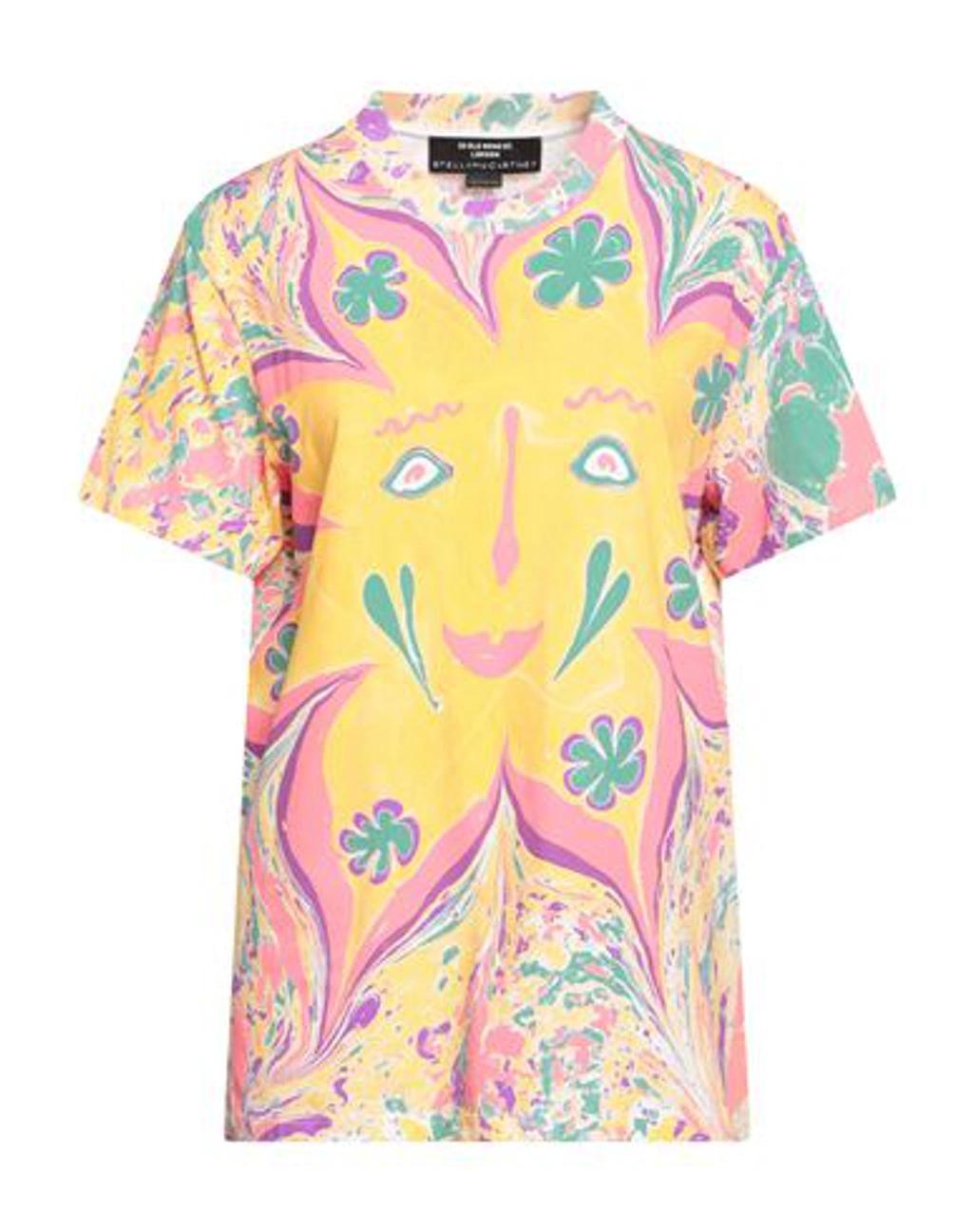 STELLA MCCARTNEY Woman T-shirt Ocher Size L Cotton In Yellow Product Image