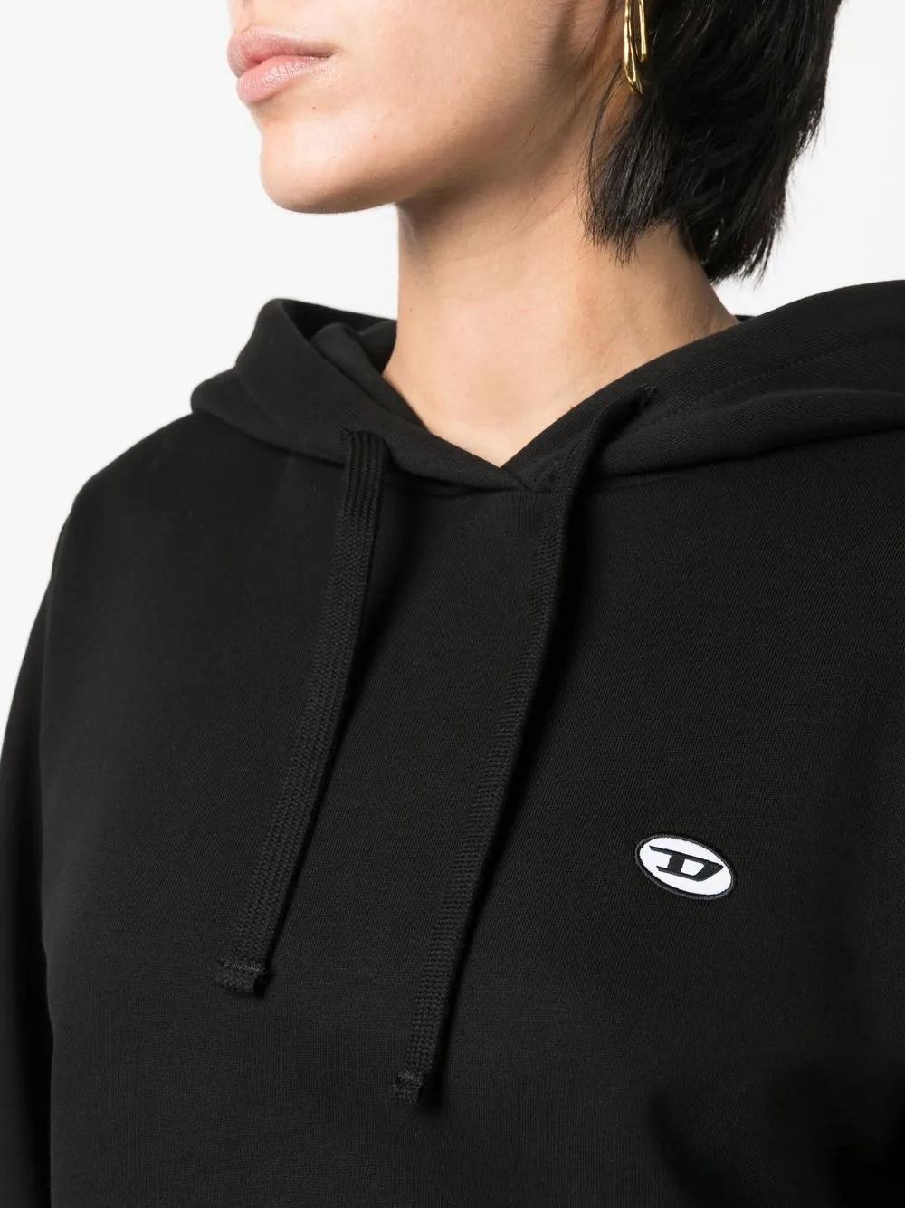 logo-patch drawstring hoodie Product Image