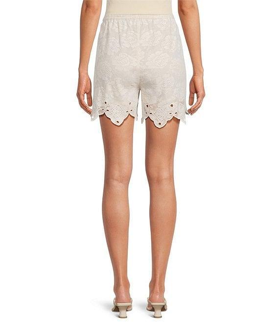 A Loves A Woven Embroidered Lace Pull On Coordinating Shorts Product Image