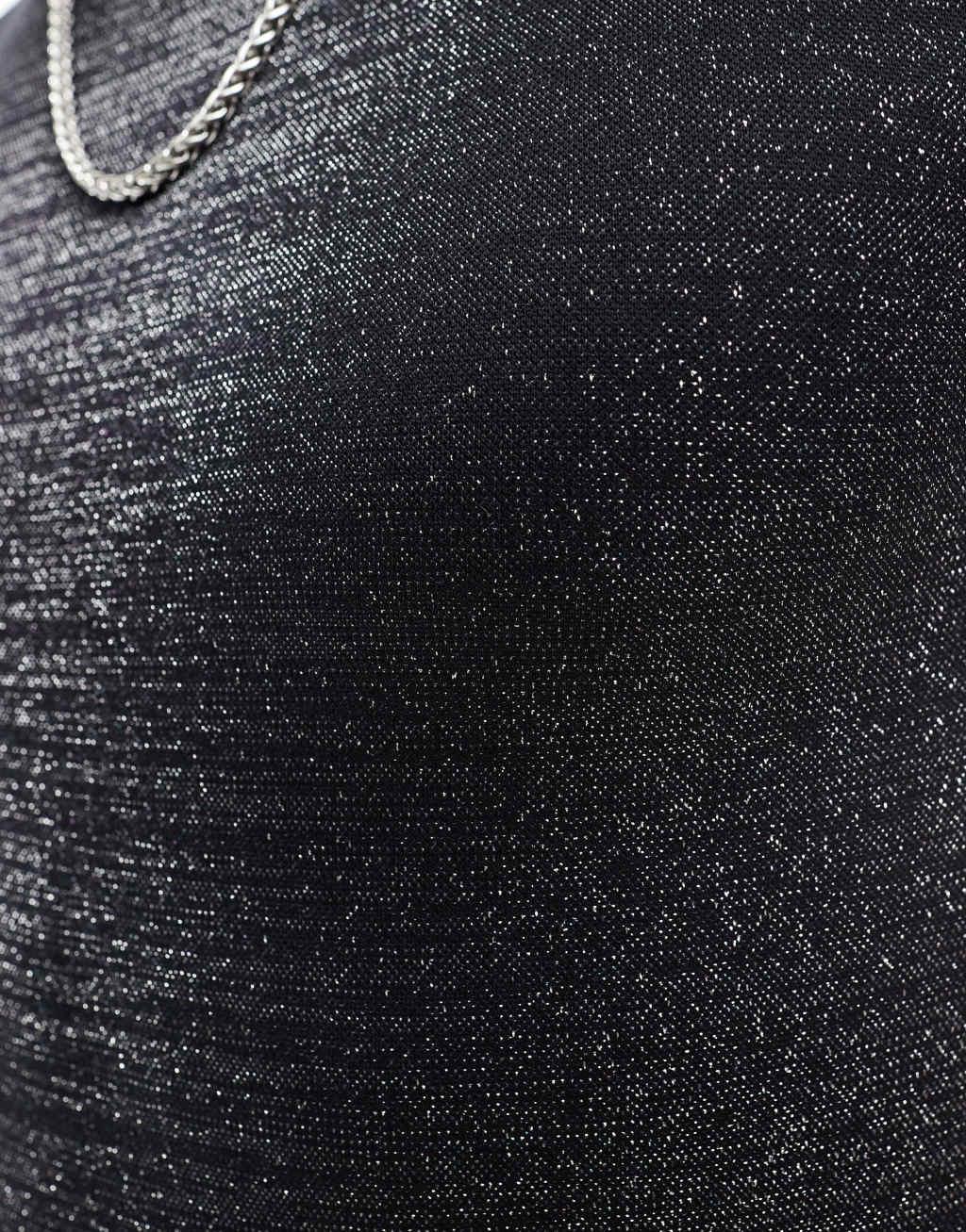ASOS DESIGN muscle fit T-shirt in glitter fabric Product Image