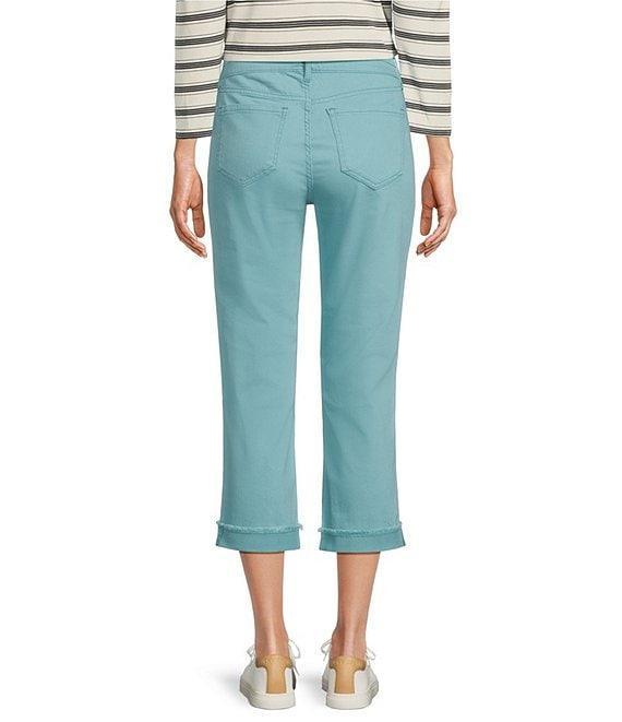 Code Bleu Soho High Rise Skinny Leg Double Waistband Frayed Capri Jeans Product Image