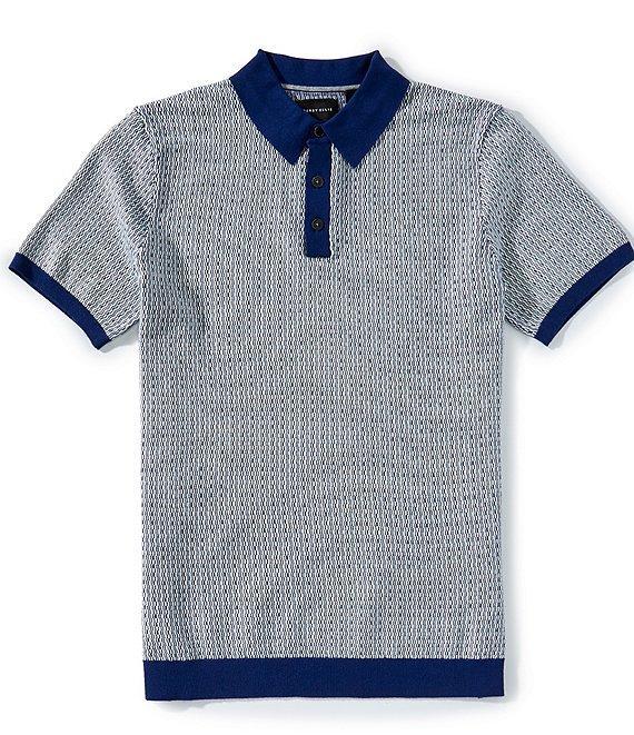 Perry Ellis Geo Short Sleeve Polo Sweater Product Image