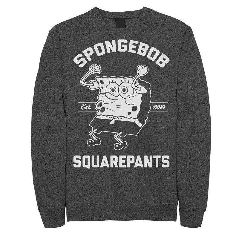 Men's Nickelodeon SpongeBob SquarePants Excited Established 99 Sweatshirt, Size: Medium, Char Product Image