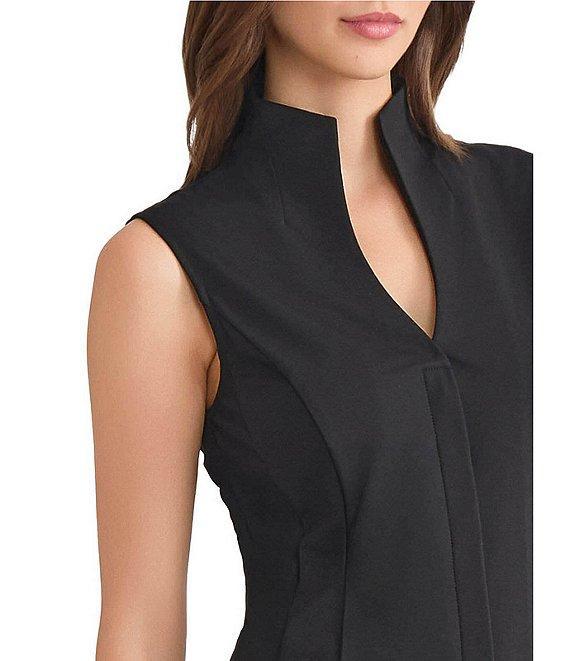 MISOOK High Funnel V-Neck Sleeveless Blouse Product Image