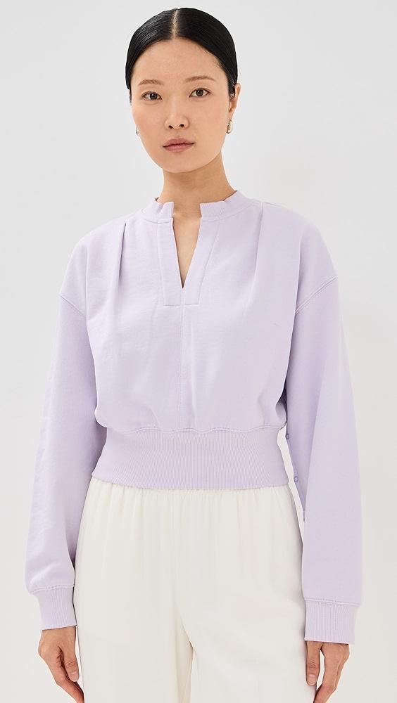 3.1 Phillip Lim Cropped Sweatshirt with Inseam Snaps | Shopbop Product Image