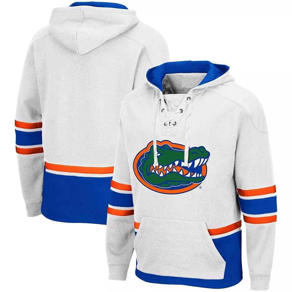 Men's Colosseum White Florida Gators Lace Up 3.0 Pullover Hoodie, Size: Large Product Image