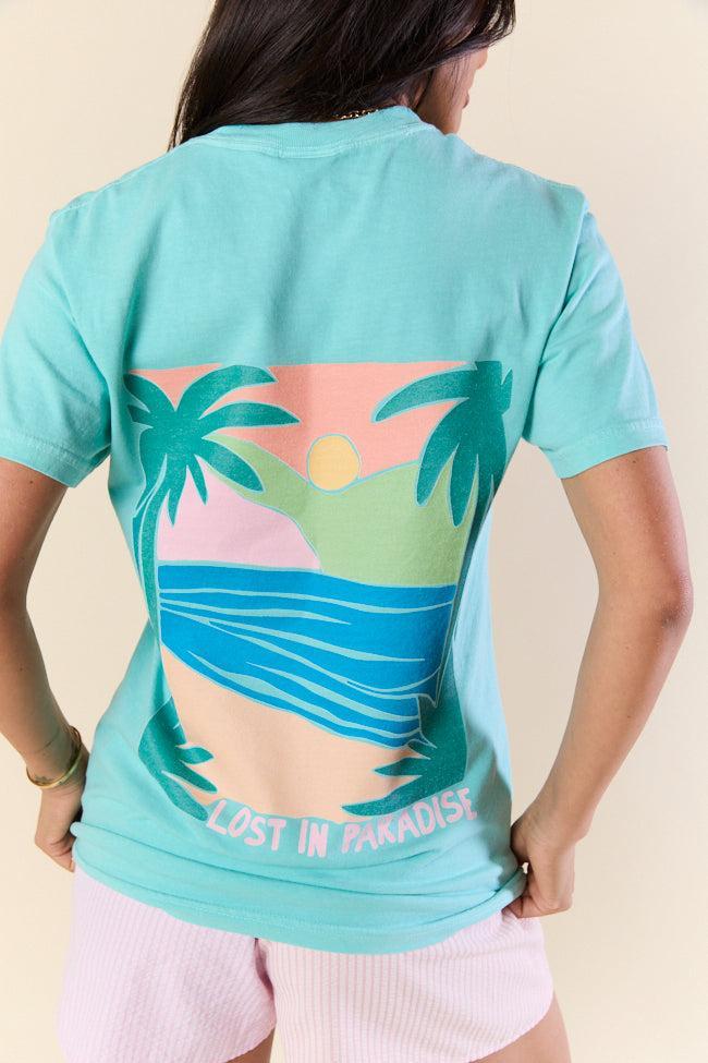 Lost In Paradise Mint Graphic Tee Product Image