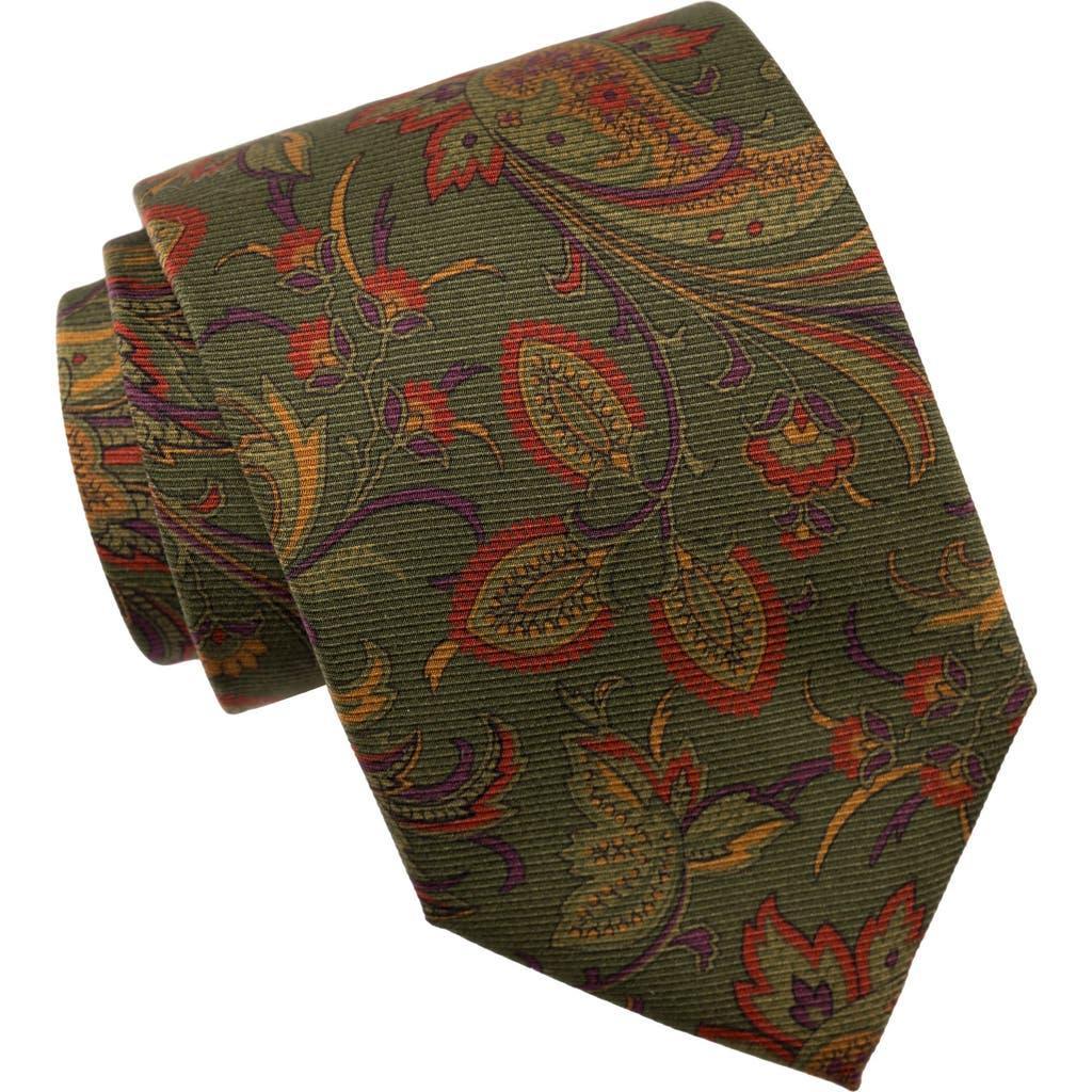 Elizabetta Calvino - Printed Silk Tie for Men in Black at Nordstrom Product Image