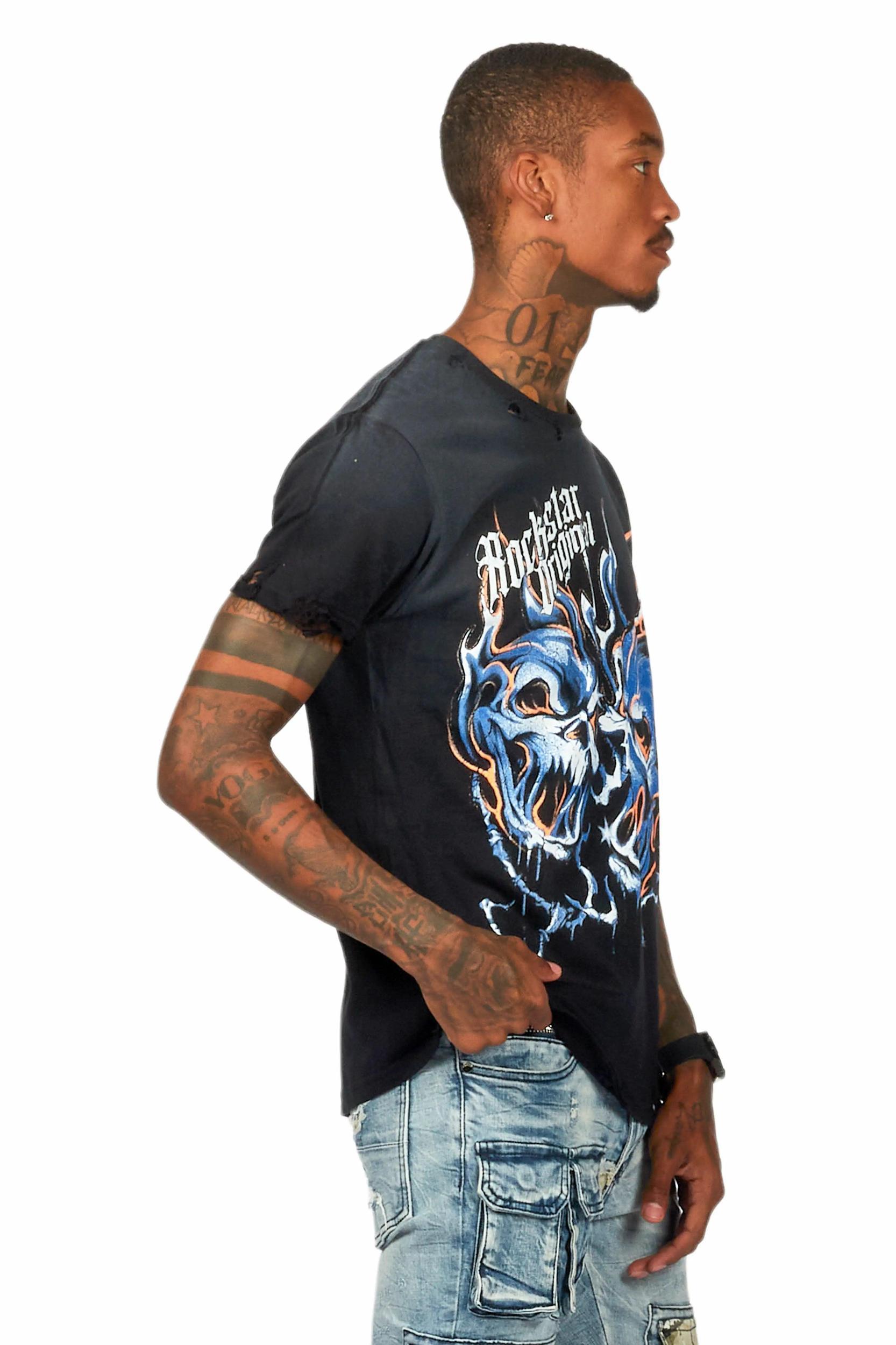 Texastea Black Graphic T-Shirt Male Product Image