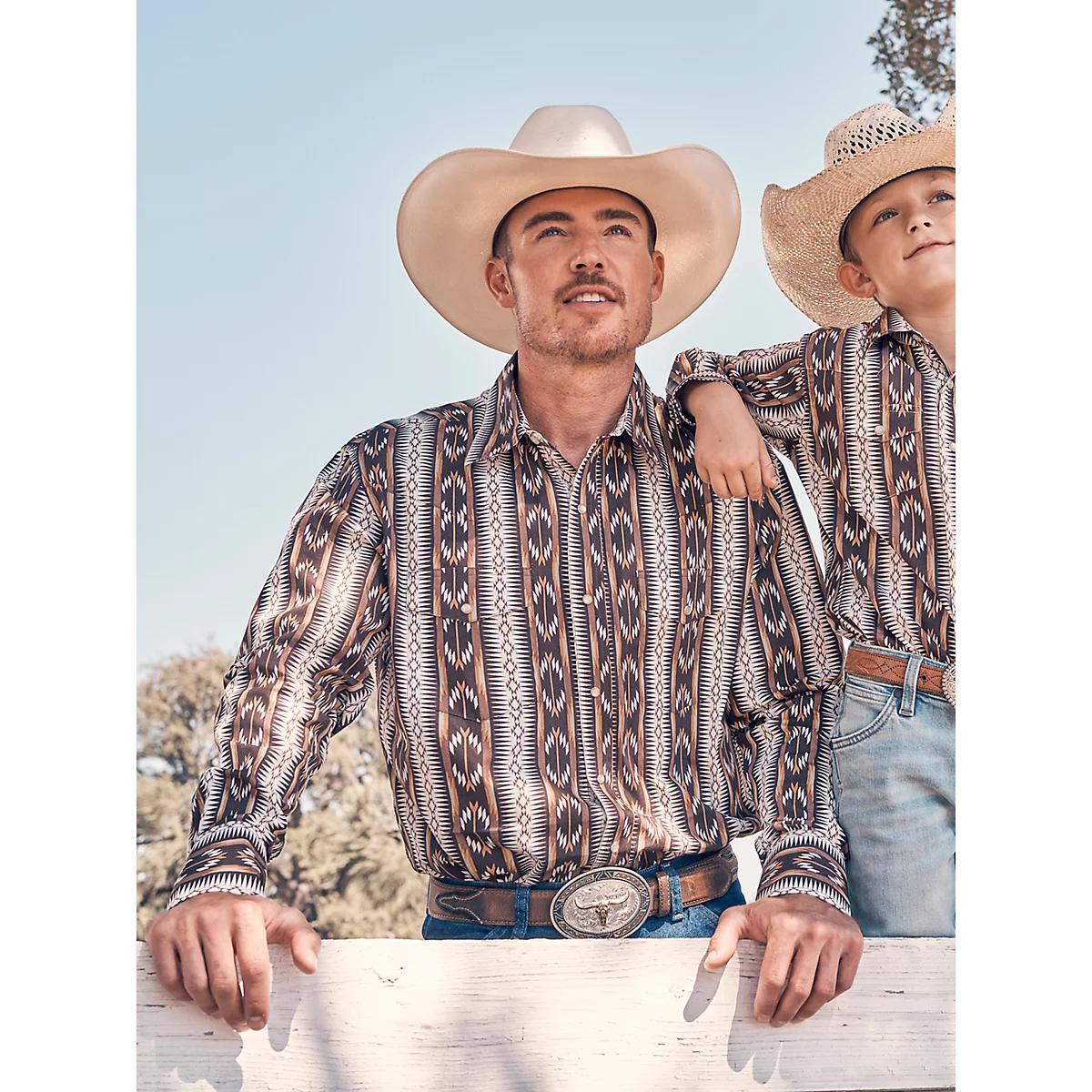 Men's Checotah® Long Sleeve Western Snap Printed Shirt in Ocean Product Image