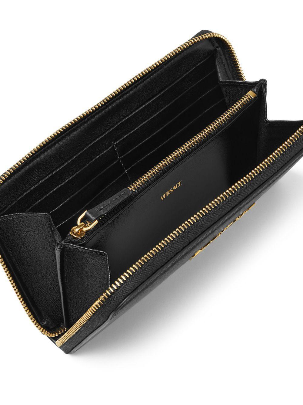 VERSACE Logo-lettering Wallet In Black Product Image