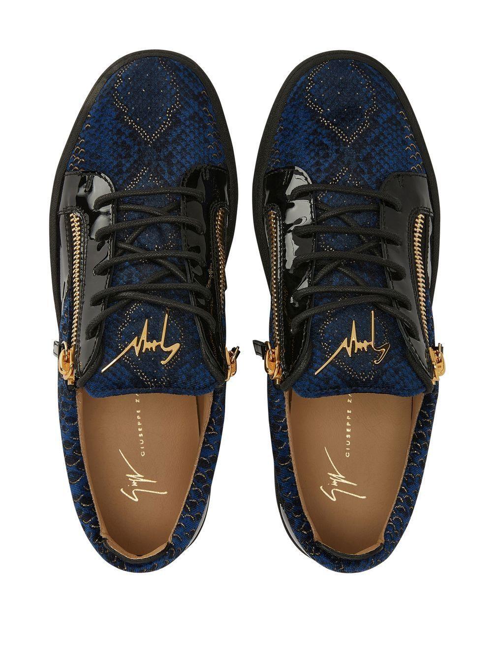 scale-print leather sneakers Product Image