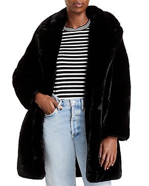 Womens Stella Plant-Based Faux-Fur Coat Product Image