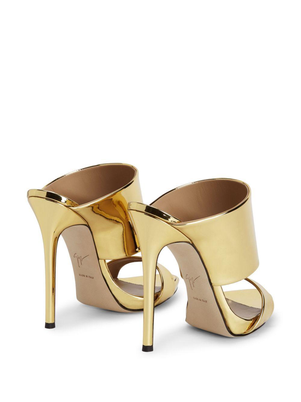 120mm Andrea metallic-finish sandals Product Image