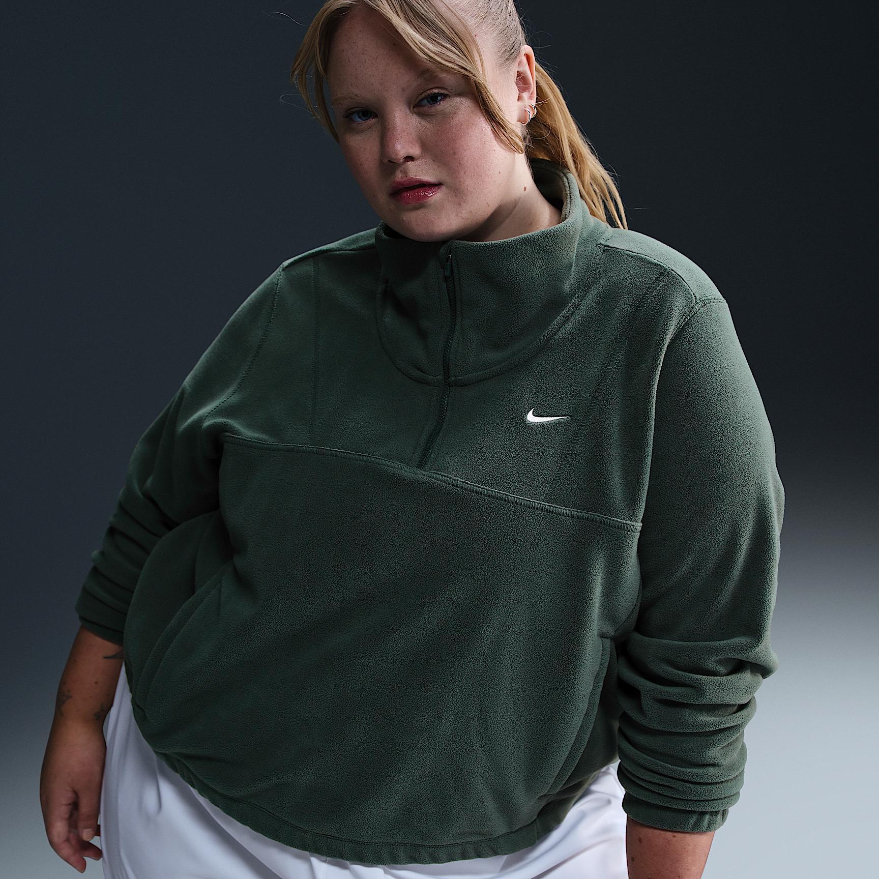 Nike One Women's Therma-FIT Oversized 1/2-Zip Fleece Top (Plus Size) Product Image