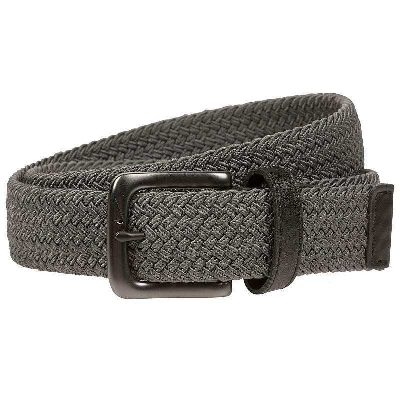 Men's Nike Stretch Braided Woven Belt, Size: Small, Gray Product Image