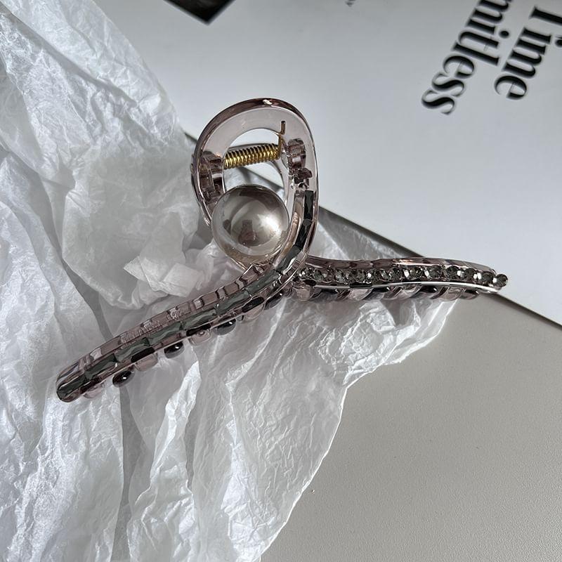Faux Pearl Rhinestone Hair Claw Clip Product Image