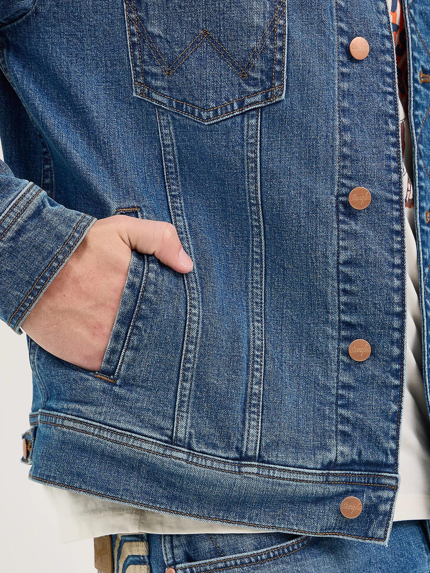 Wrangler x Whataburger Laser Denim Jacket | Men's JACKETS & OUTERWEAR | Wrangler® Product Image