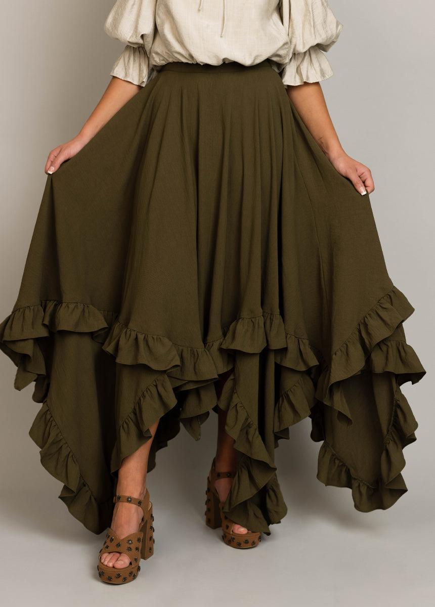 Sen Skirt in Olive Female Product Image