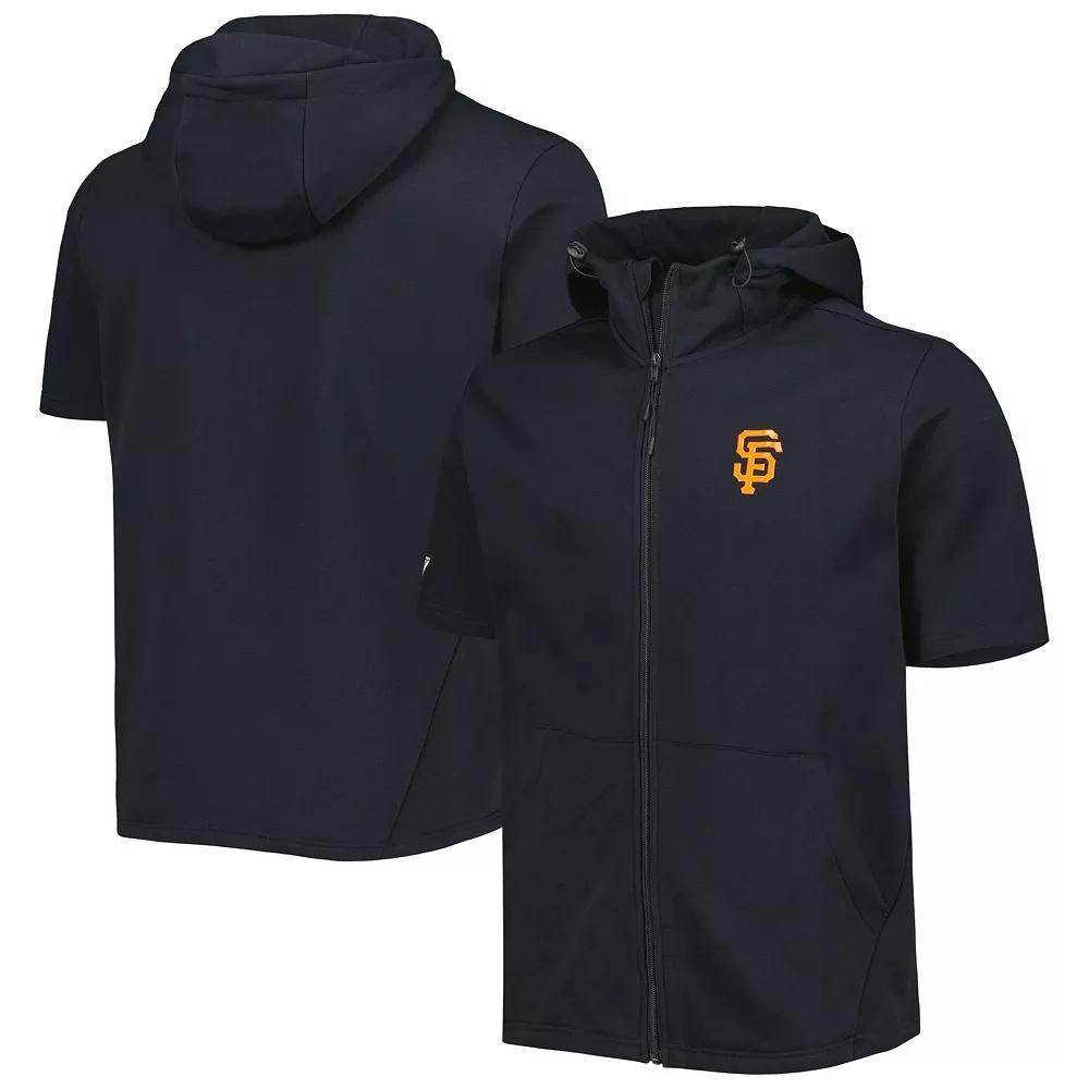 Men's Levelwear Black San Francisco Giants Recruit Full-Zip Short Sleeve Hoodie, Size: Medium Product Image