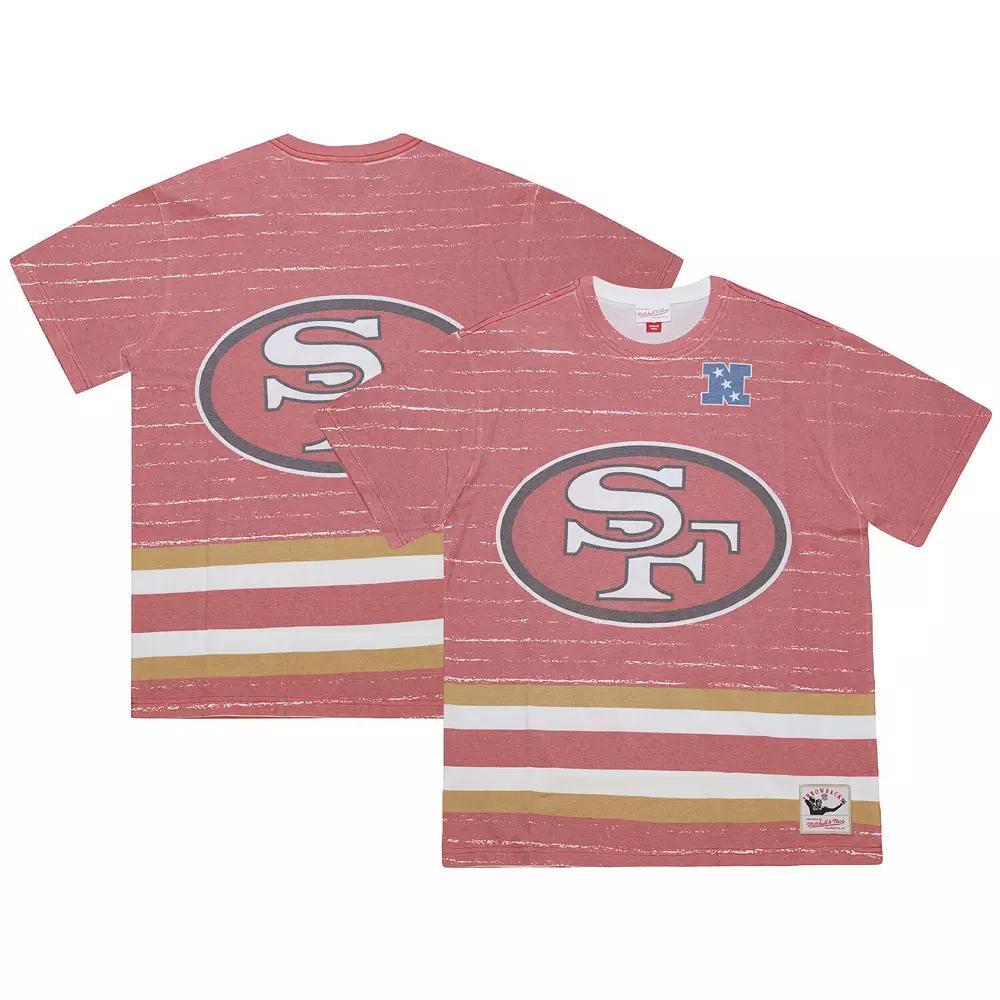 Mens Mitchell & Ness Scarlet San Francisco 49ers Jumbotron 3.0 T-Shirt Product Image