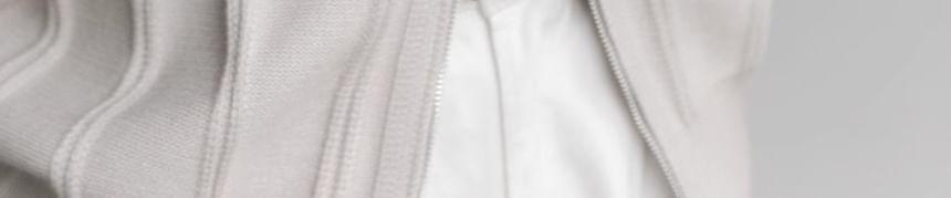 Stand Collar Plain Zip-Up Cardigan Product Image