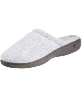 isotoner Embroidered Terry Secret Sole Women's Clog Slippers, Size: 9.5 - 10, Grey Gray Product Image