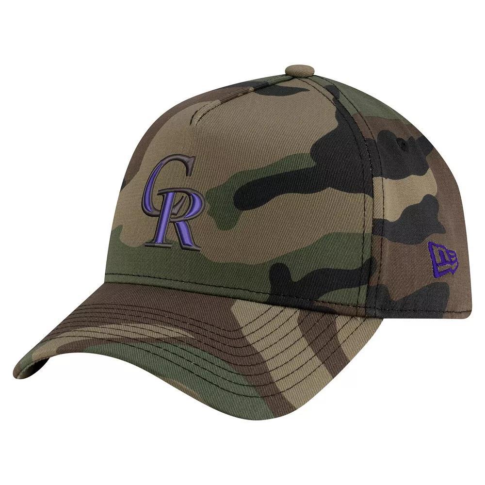 Men's New Era Camo Seattle Mariners Woodland Team Pop 9FORTY A-Frame Adjustable Hat, Green Product Image