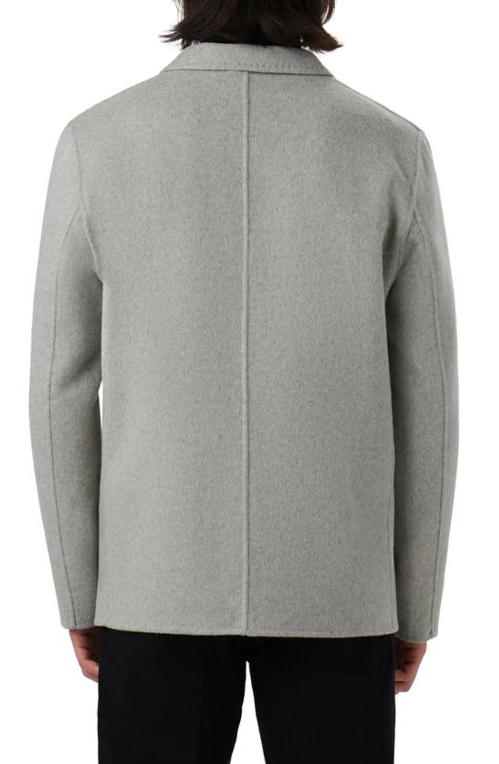 BUGATCHI Wool Blend Double Button Blazer In Platinum Product Image