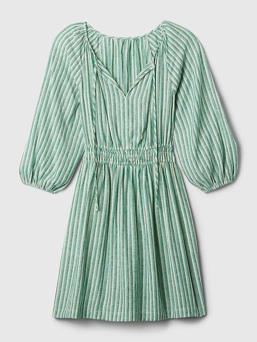 Linen-Blend Mini Dress Product Image