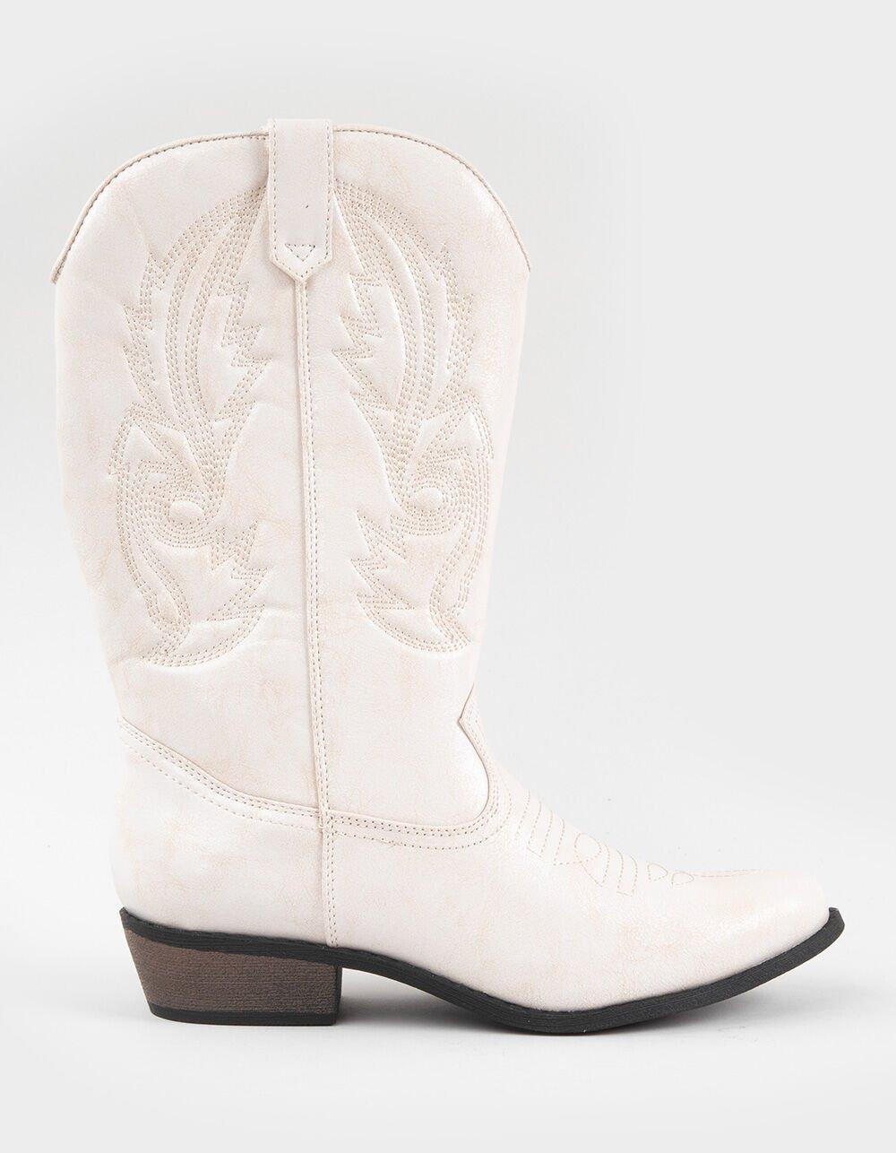 COCONUTS by Matisse Gaucho Womens Western Boots - WHITE Product Image