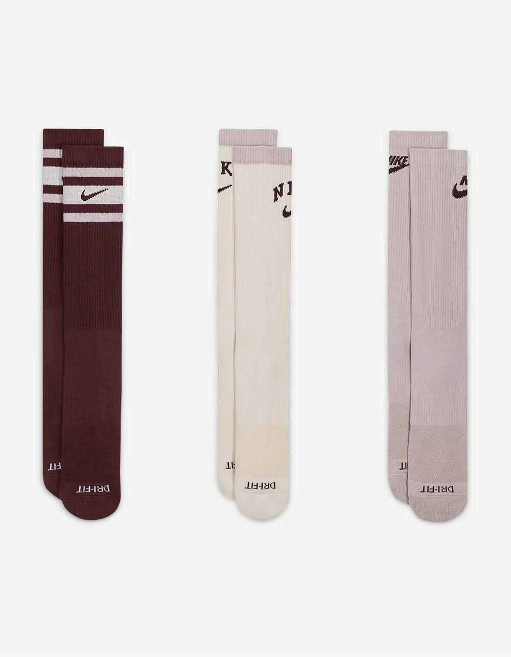 NIKE Everyday Plus 3 Pack Crew Socks - BROWN COMBO Product Image