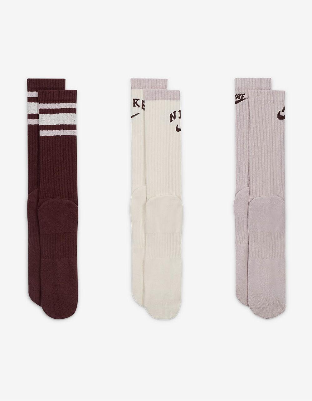 NIKE Everyday Plus 3 Pack Crew Socks - BROWN COMBO Product Image